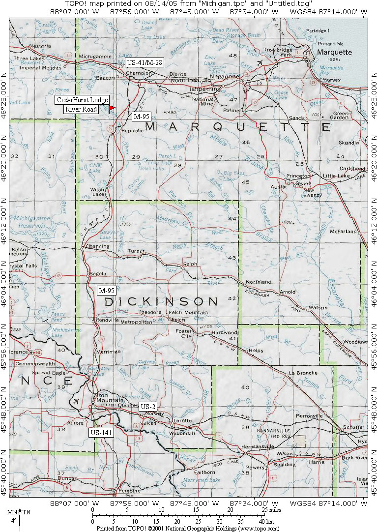 CedarHurst map county CedarHurst Lodge