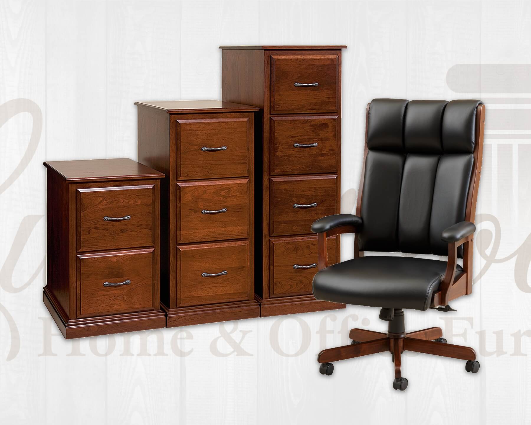 Chairs & File Storage, LuxWood Office Furniture Cedar Ridge Furniture