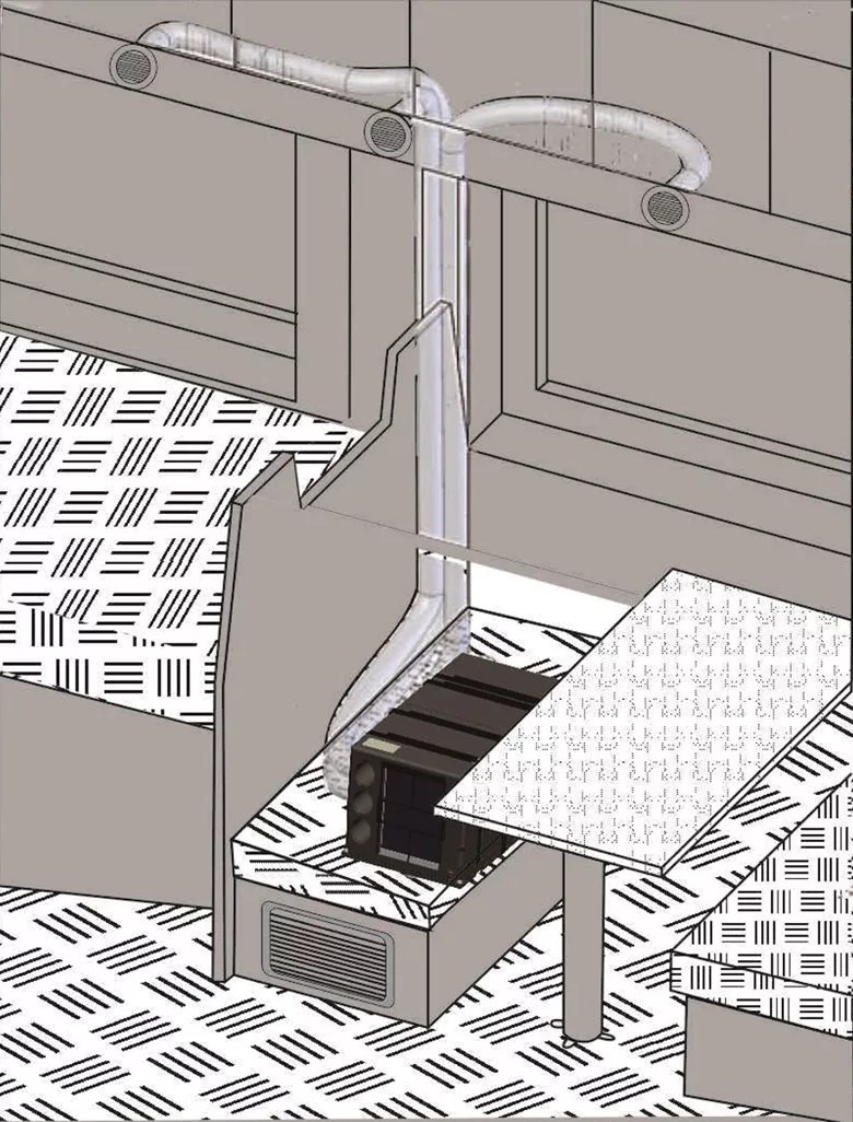 PIONEER 3/4 TON, 9000 BTU, 115 V, UNDER BENCH, RV, HEAT PUMP, AIR