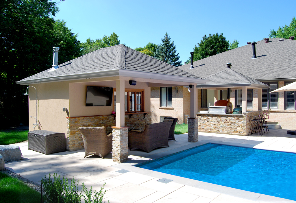 Custom Pool Cabanas, Pool House Builders & Installers Cedar Wood