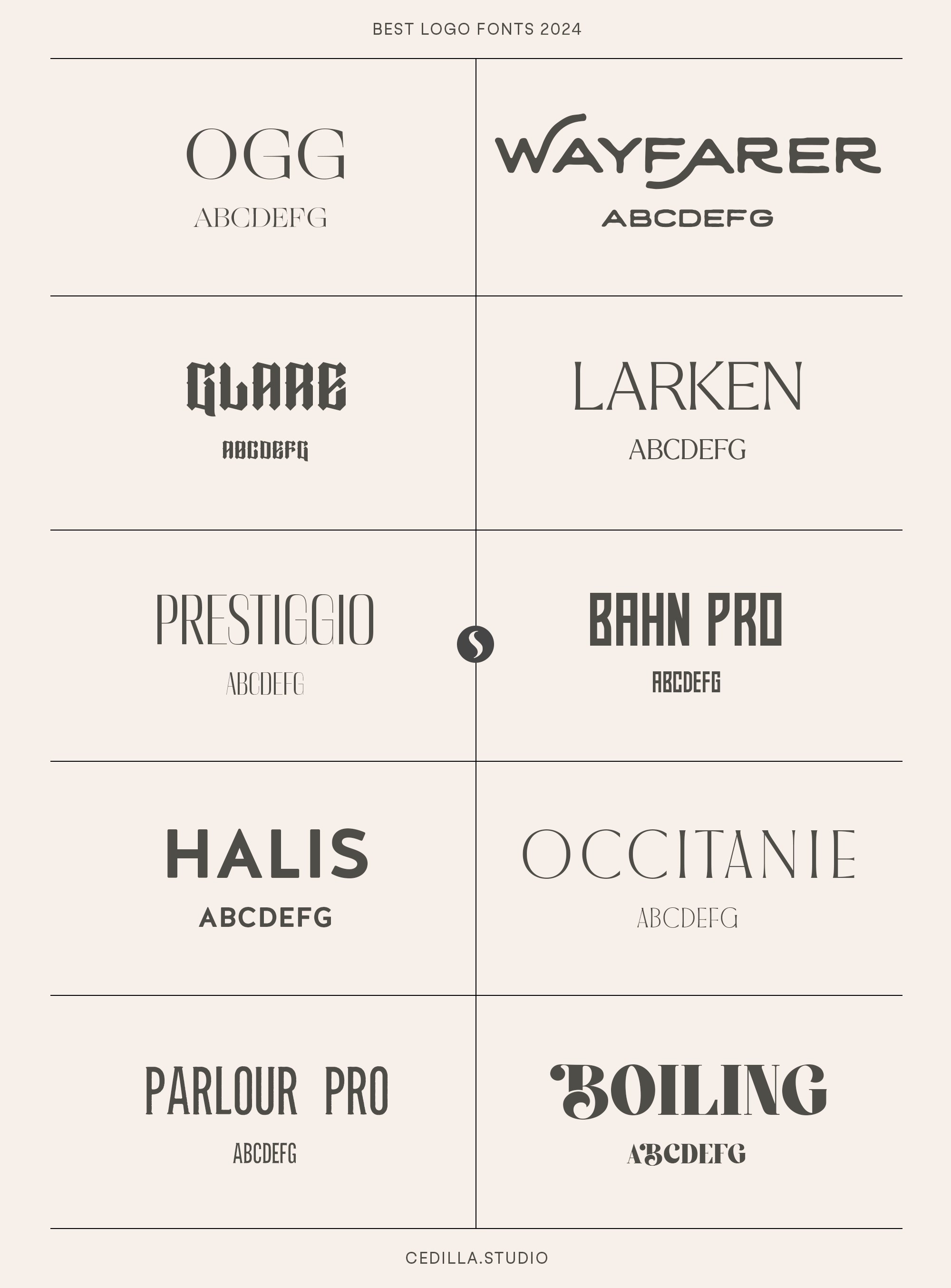 Best Logo Fonts 2024 Cedilla Studio