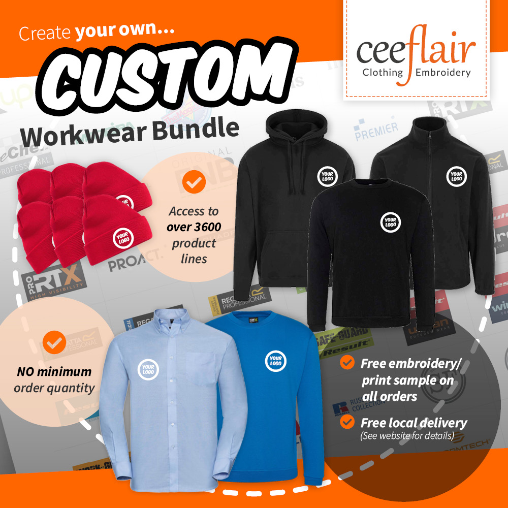 Custom Workwear Bundle Clothing, Workwear & Uniform Embroidery