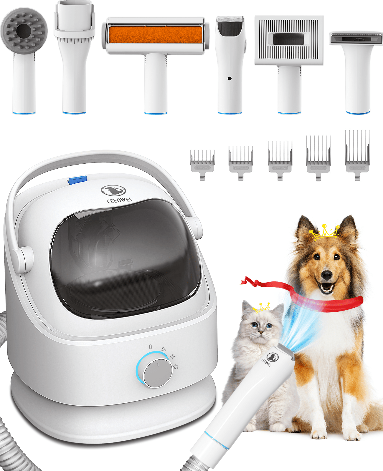 Ceenwes Astronaut 1 Dog Grooming Vacuum for Dogs 3L Large Capacity Pet