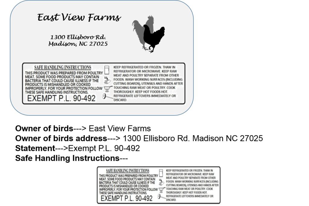 Labeling Requirements for OnFarm Poultry Processing Center for Environmental Farming Systems