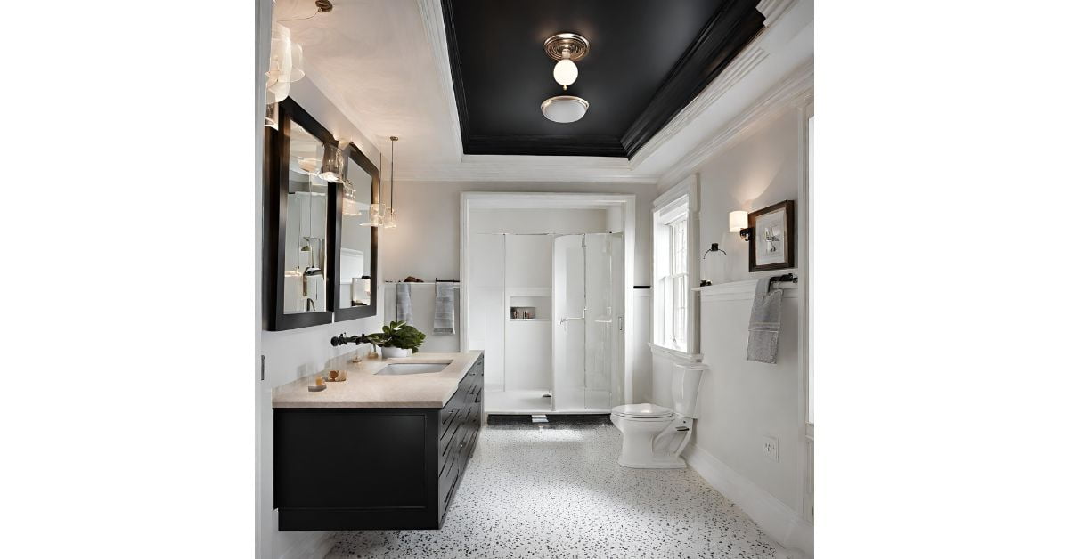 Creative black ceiling bathroom ideas for your Bathroom 2024