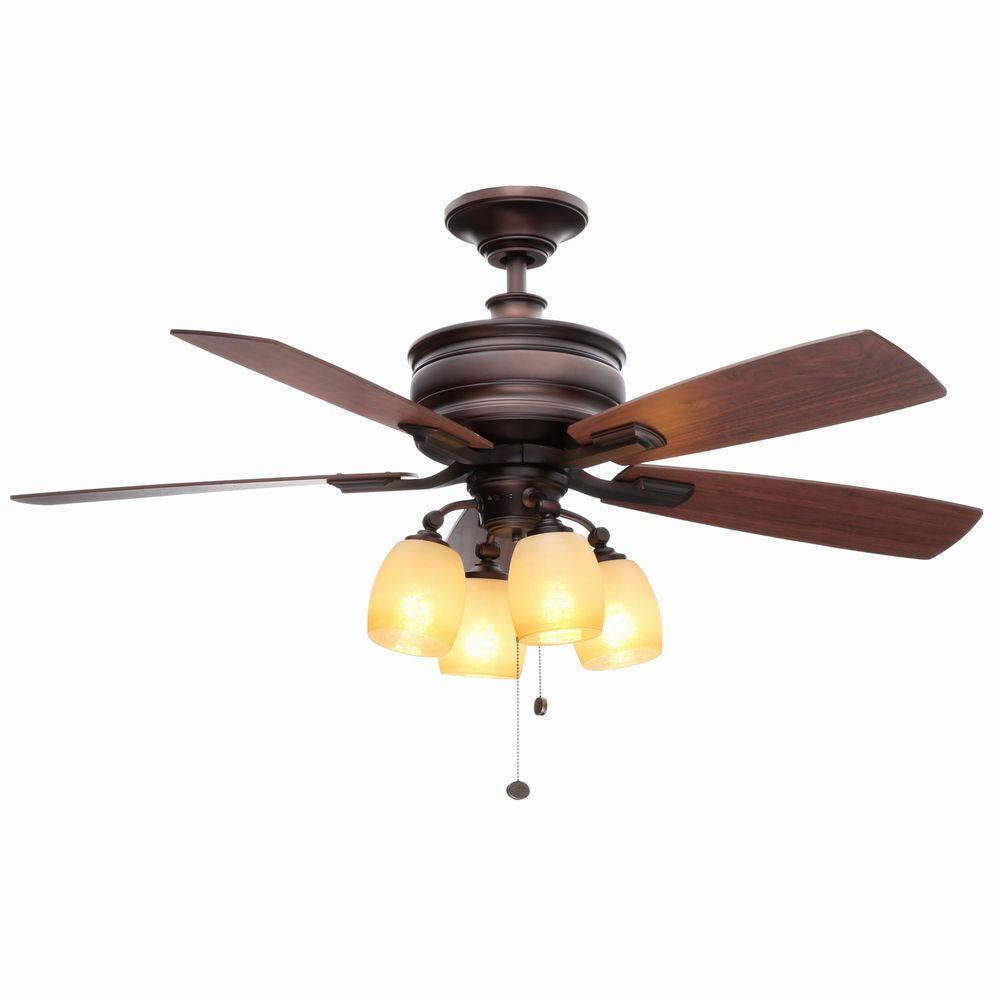 Hampton Bay Oakley OilBrushed Bronze Ceiling Fan Manual Ceiling Fans HQ
