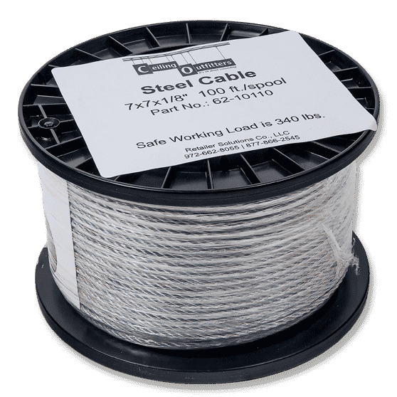 Buy Steel Cable 7 x 7, 1/8thInch Galvanized Steel Cable (21.95+)