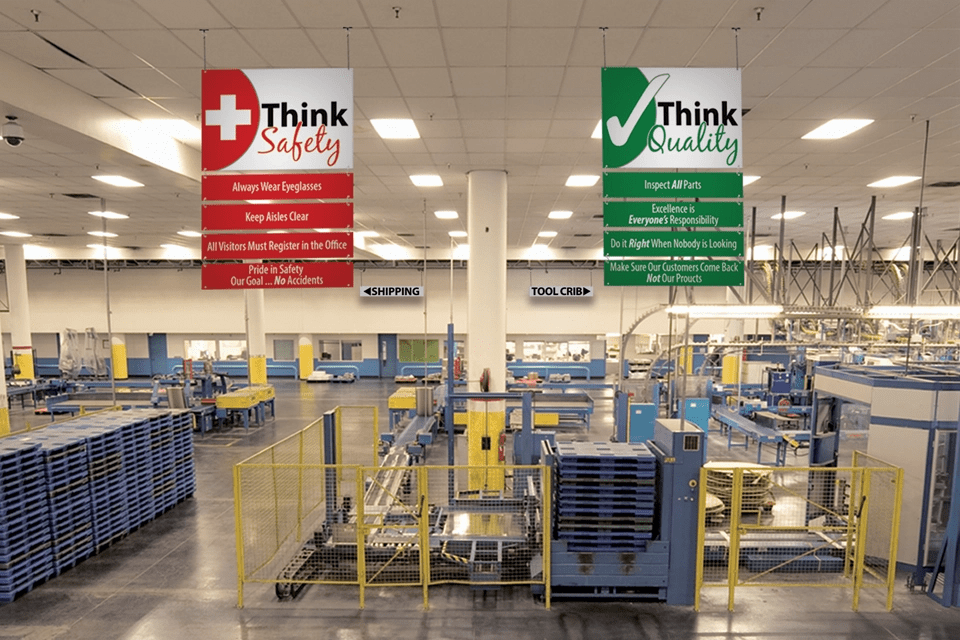 Ceiling Outfitters Easily Hang Signs and Decor from Ceilings