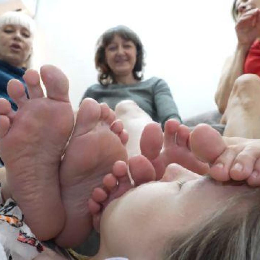 LICKING GIRLS FEET EMILY, LORA and RITA – Surprise for step-mother .99 (Premium user request)