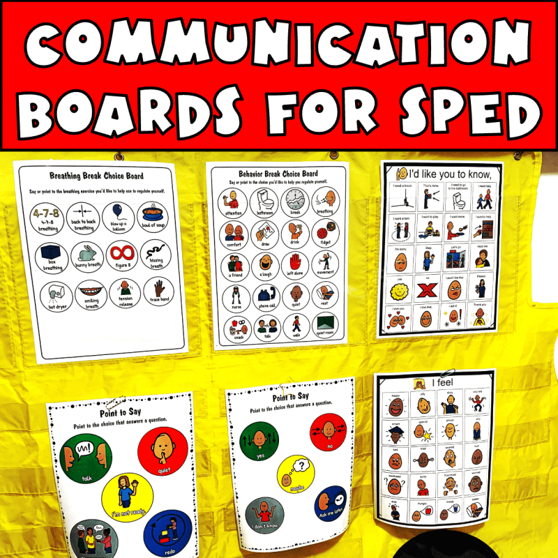 Communication Board Basic Needs Set for Behavior | Identify Feelings