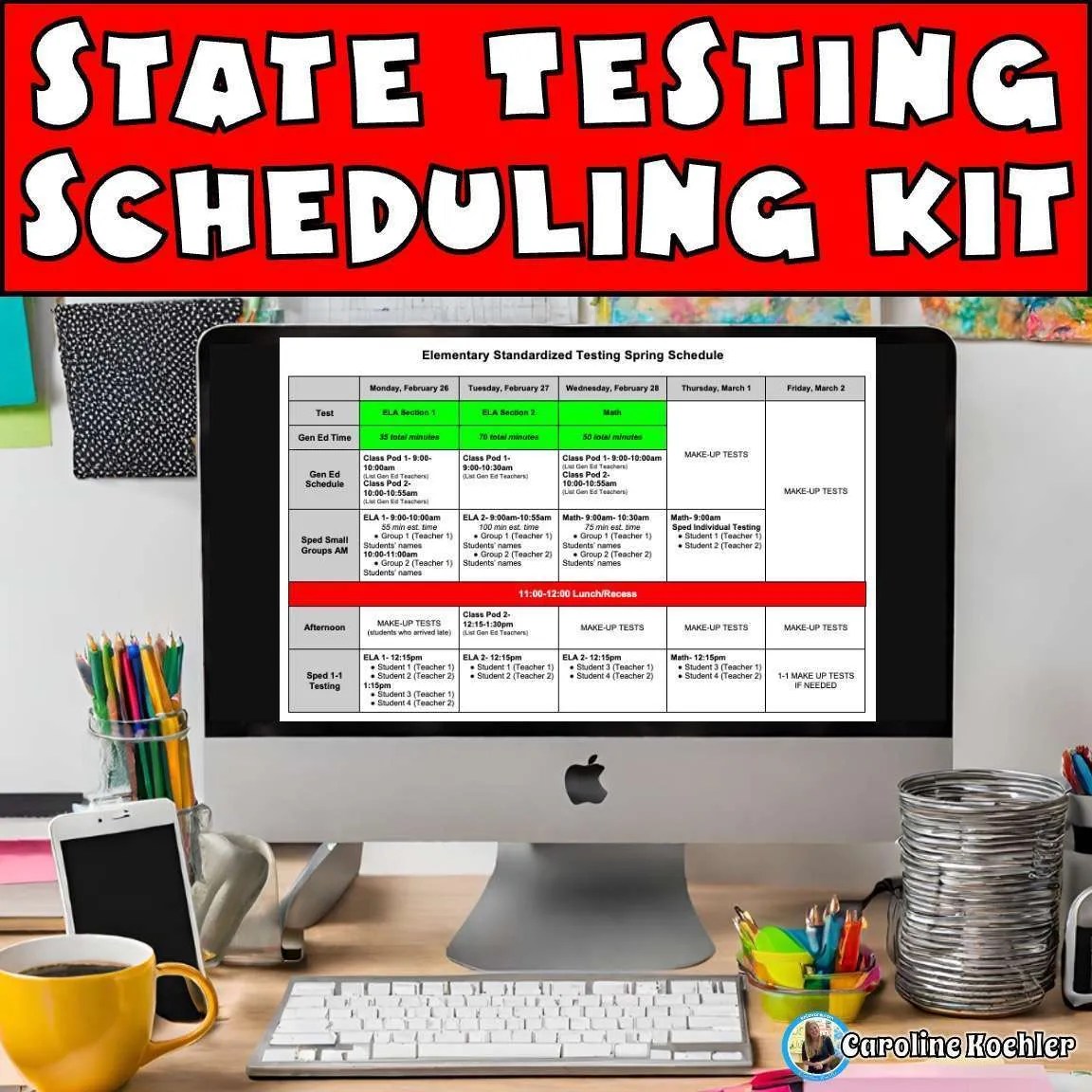 Testing Schedule Template Elementary and Secondary School Coordination Caroline Koehler at Celavora Education Testing Schedule Template Elementary and Secondary School Coordination Caroline Koehler at Celavora Education