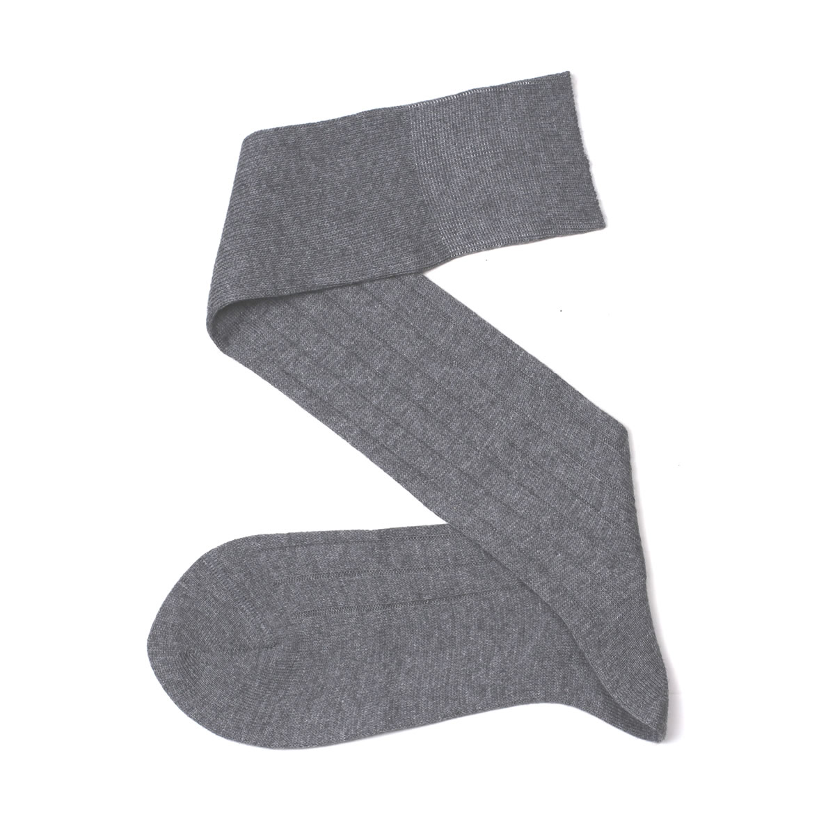 GRAY WOOL & COTTON OVER THE CALF SOCKS Celchuk