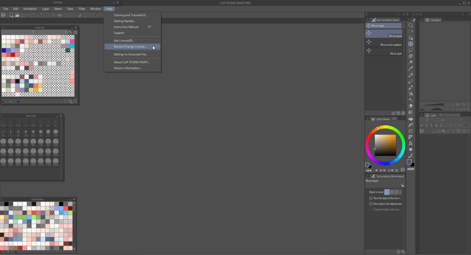 How can I use the clip studio paint trial that came with my