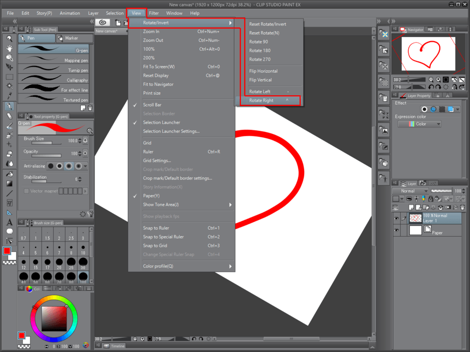 intuos comic small,rotate right? CLIP STUDIO ASK
