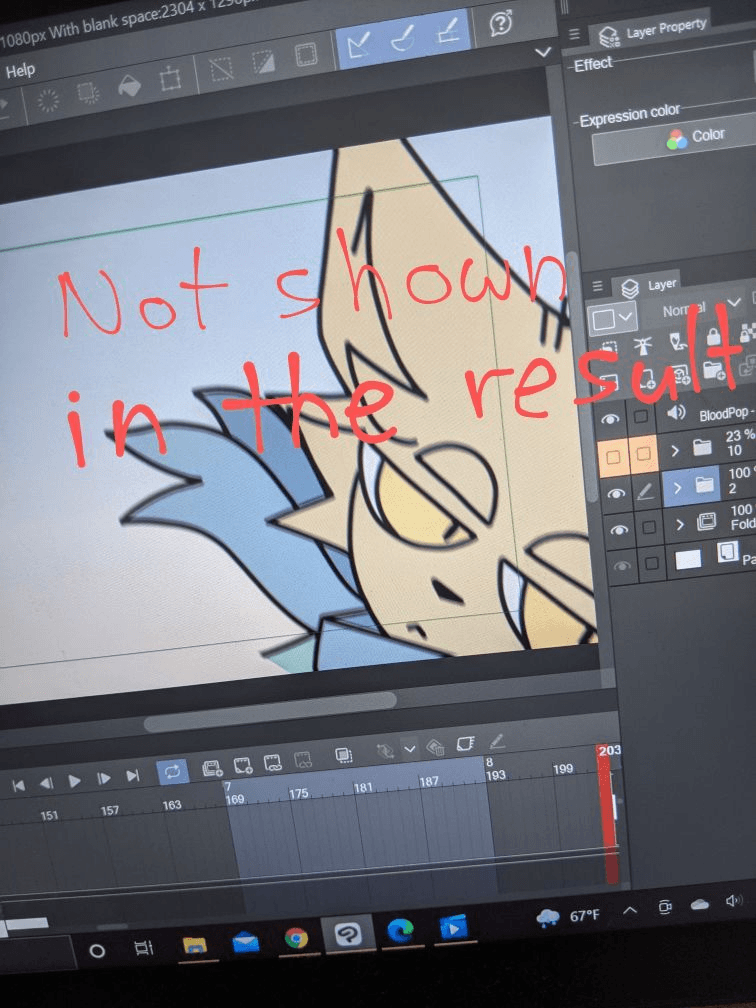 Animation exporting result issue CLIP STUDIO ASK