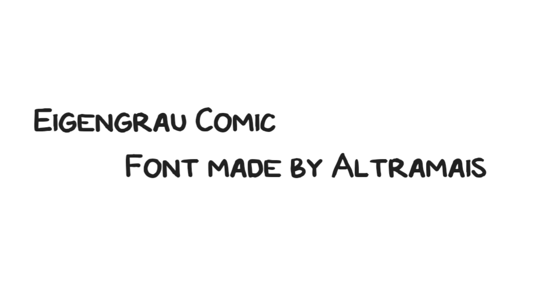 Eigengrau font CLIP STUDIO ASSETS