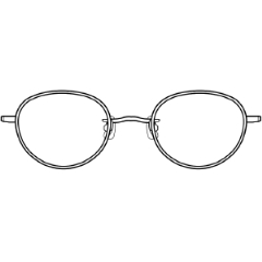 ピンクのメガネイラストのフリー素材｜イラストイメージ 眼鏡・透過（ラウンド） - Clip Studio Assets