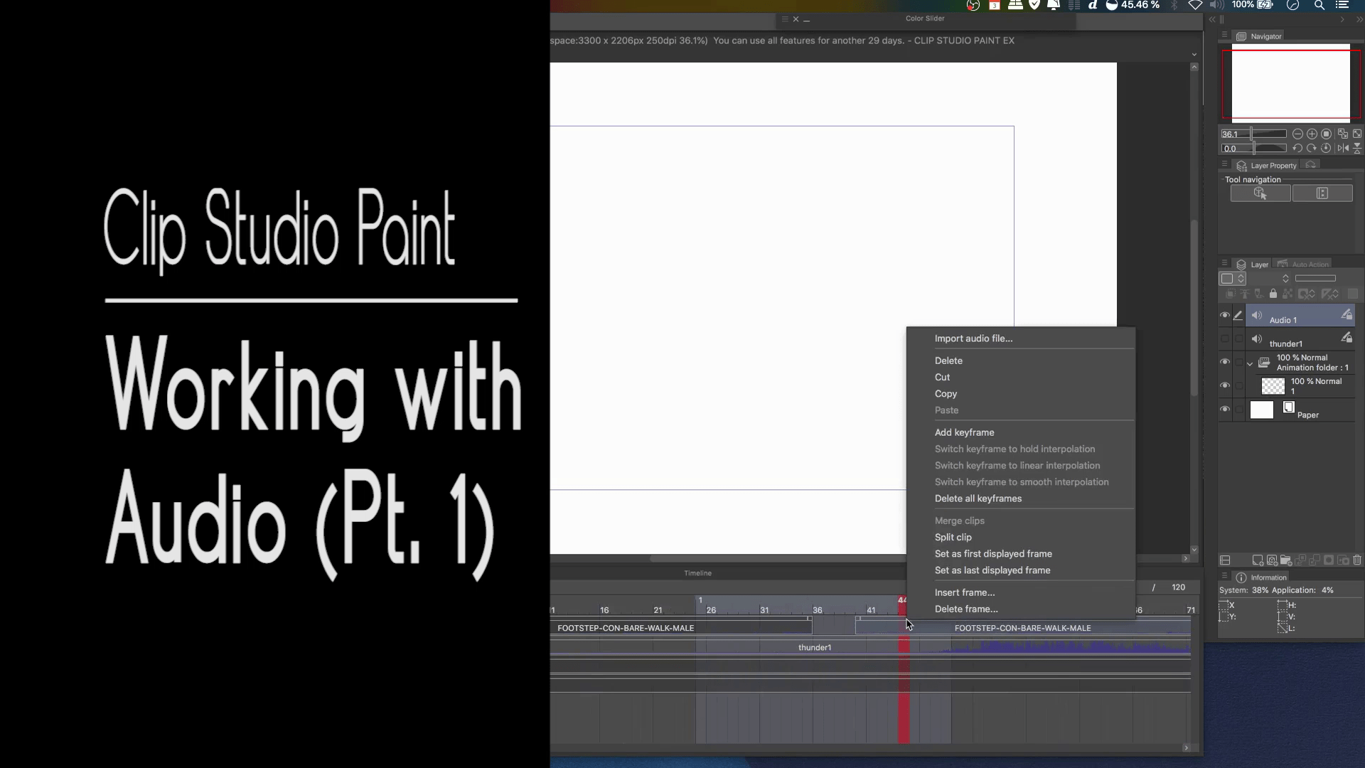 clip studio paint animation audio Mightier logs Stills Gallery
