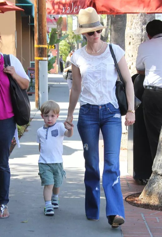 January Jones Out With Her Son Xander In Los Angeles