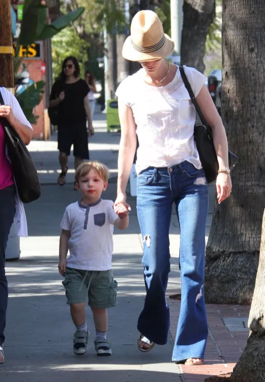 January Jones Out With Her Son Xander In Los Angeles