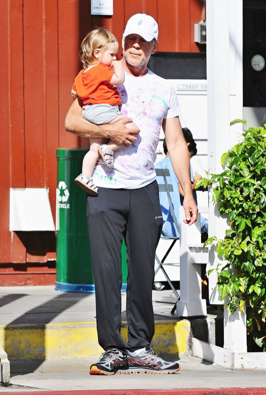 Exclusive… Bruce Willis Takes His Family Out For Ice Cream Celeb Baby