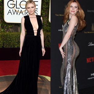 Kirsten Dunst's Boobs And Bella Thorne's Ass Standout At The Golden Globes