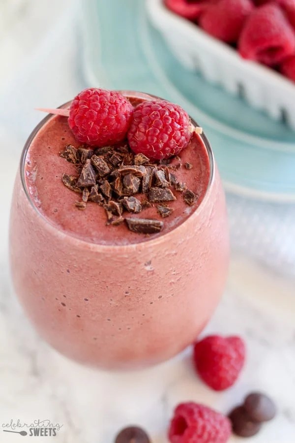 Chocolate Raspberry Smoothie Celebrating Sweets