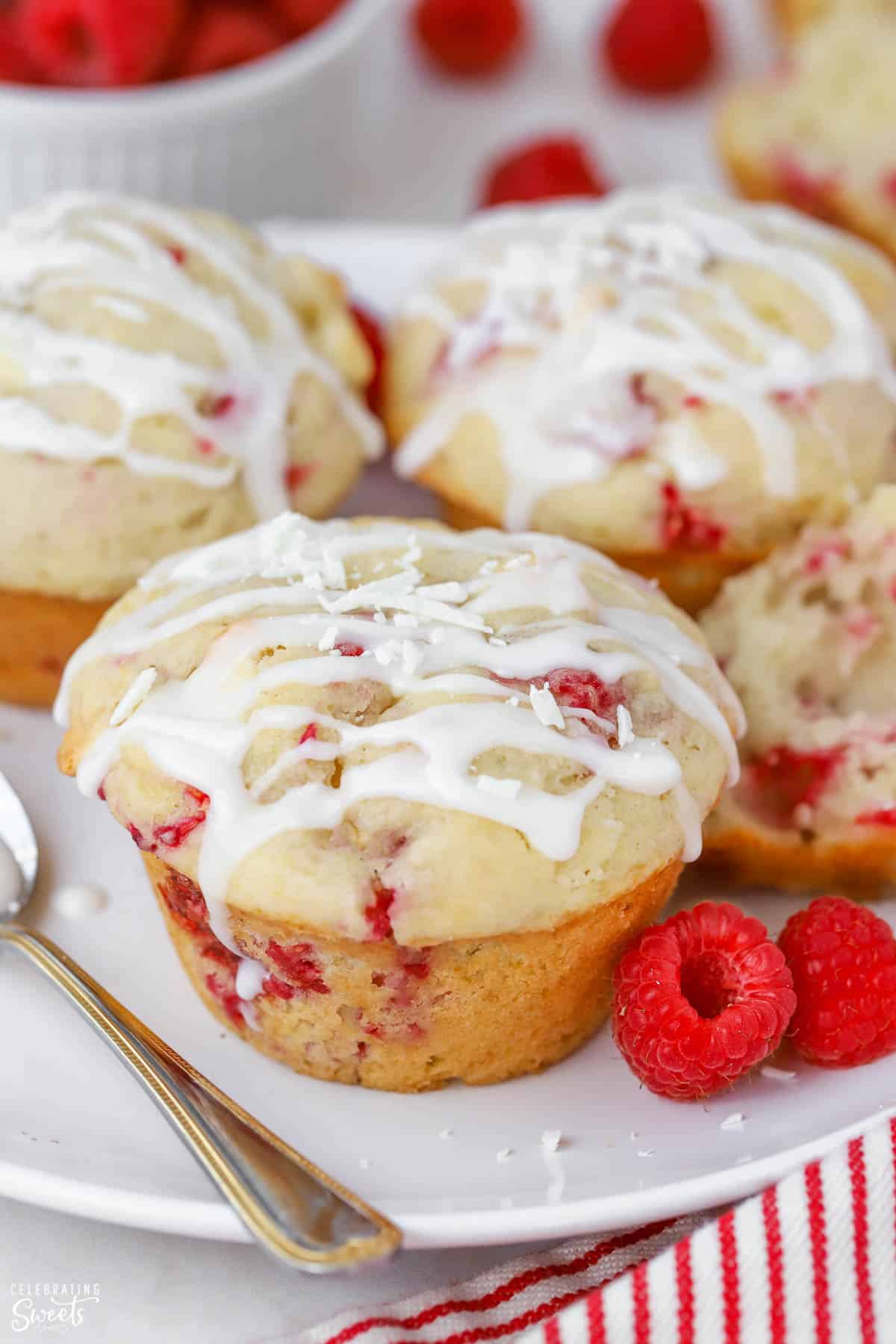 Raspberry Muffins (Quick & Easy) Celebrating Sweets