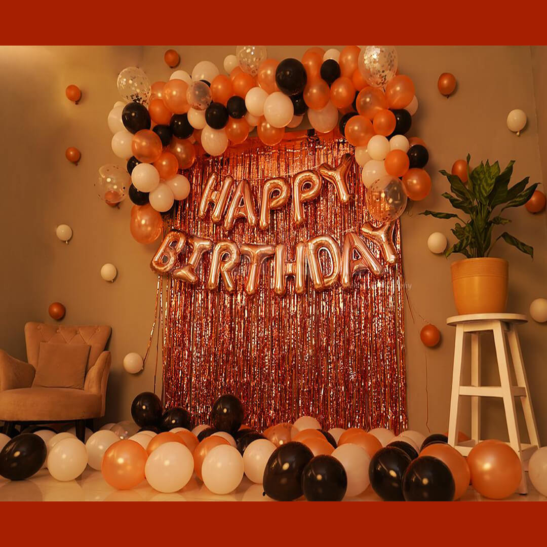 Rose Gold Birthday Wall Decoration Celebration Management