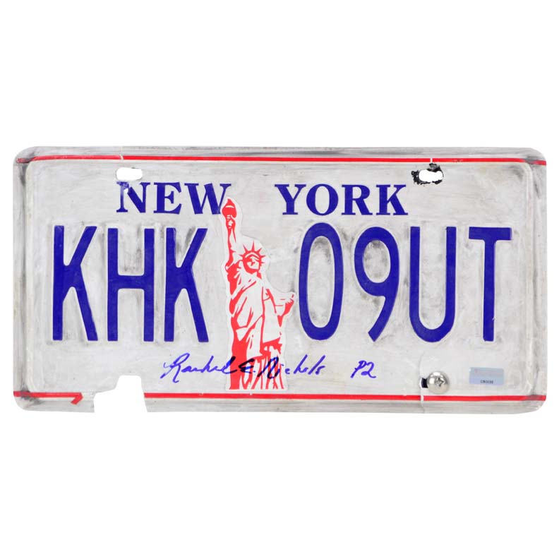 Lot Detail Rachel Nichols Autographed P2 Prop License Plate