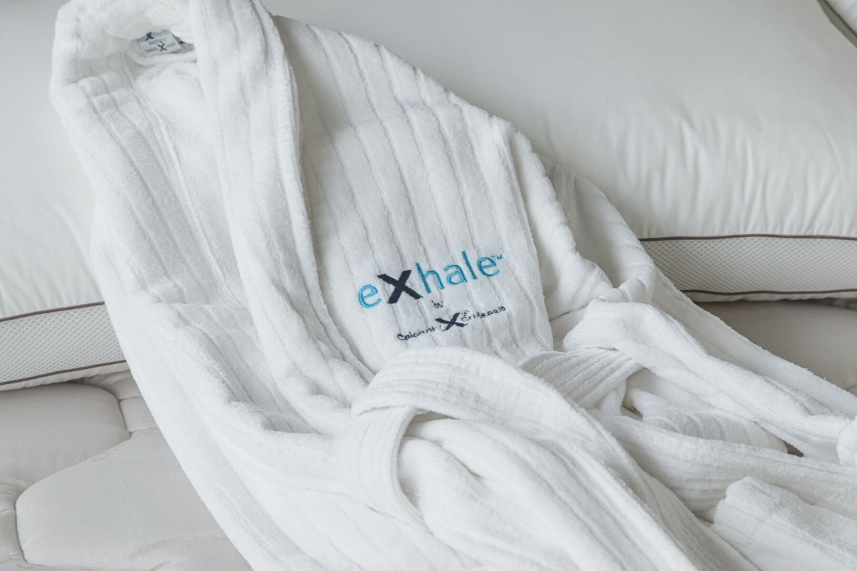 Velour Shawl Bath Robe eXhale® bedding by Celebrity Cruises