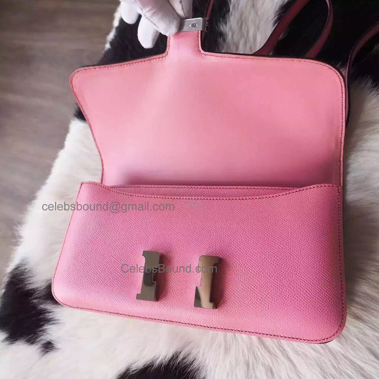 Hermes Constance Elan 25 Bag in 5p Pink Epsom Calfskin PHW