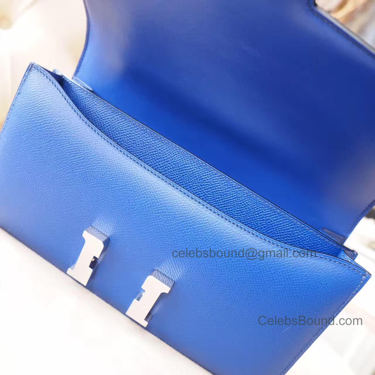 Hermes Constance Elan 25 Bag in 7t Blue Eletric Epsom PHW