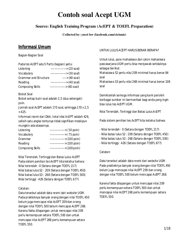 Contoh Soal Toefl Structure Dan Pembahasannya Pdf Format