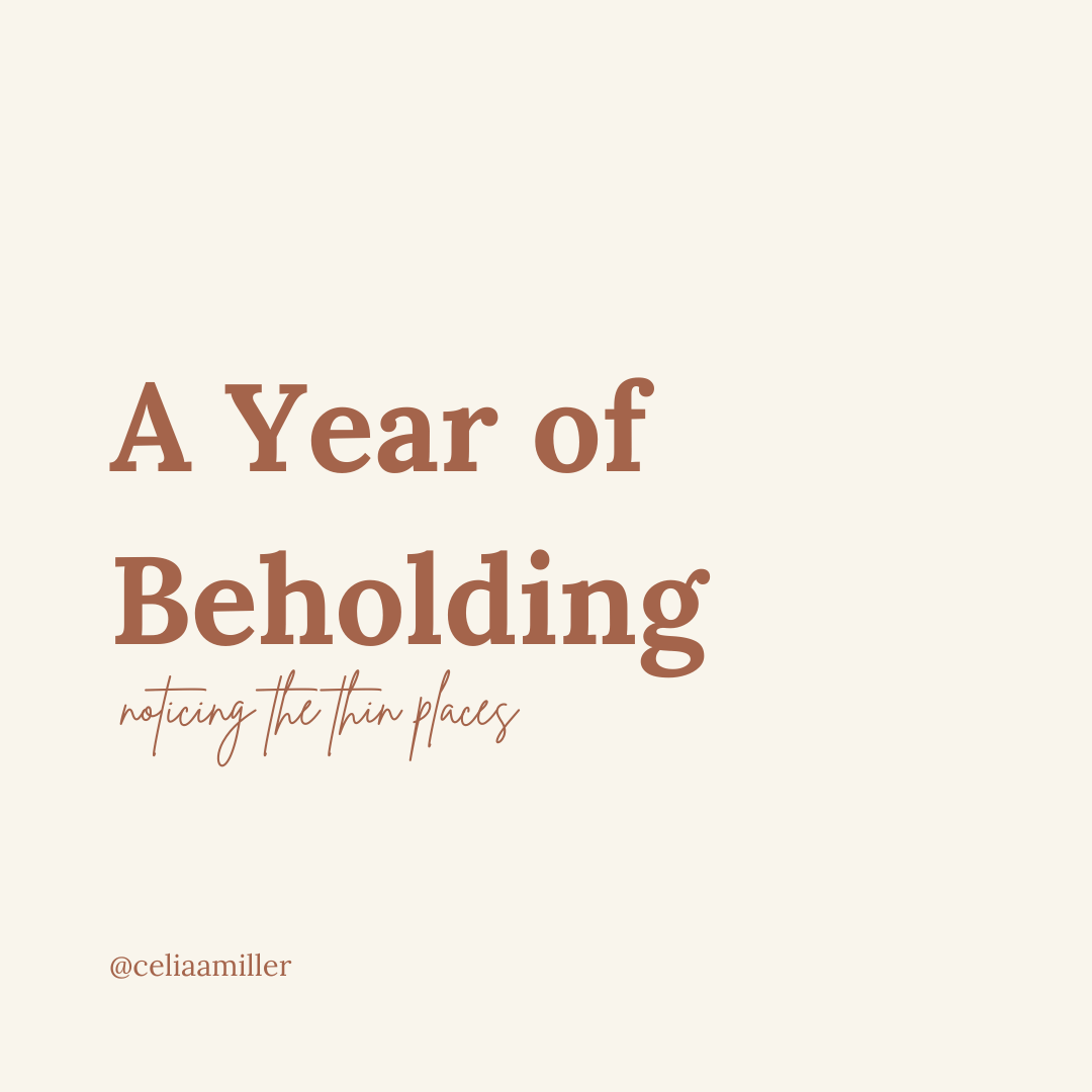 A Year of Beholding noticing the thin places Celia A. Miller