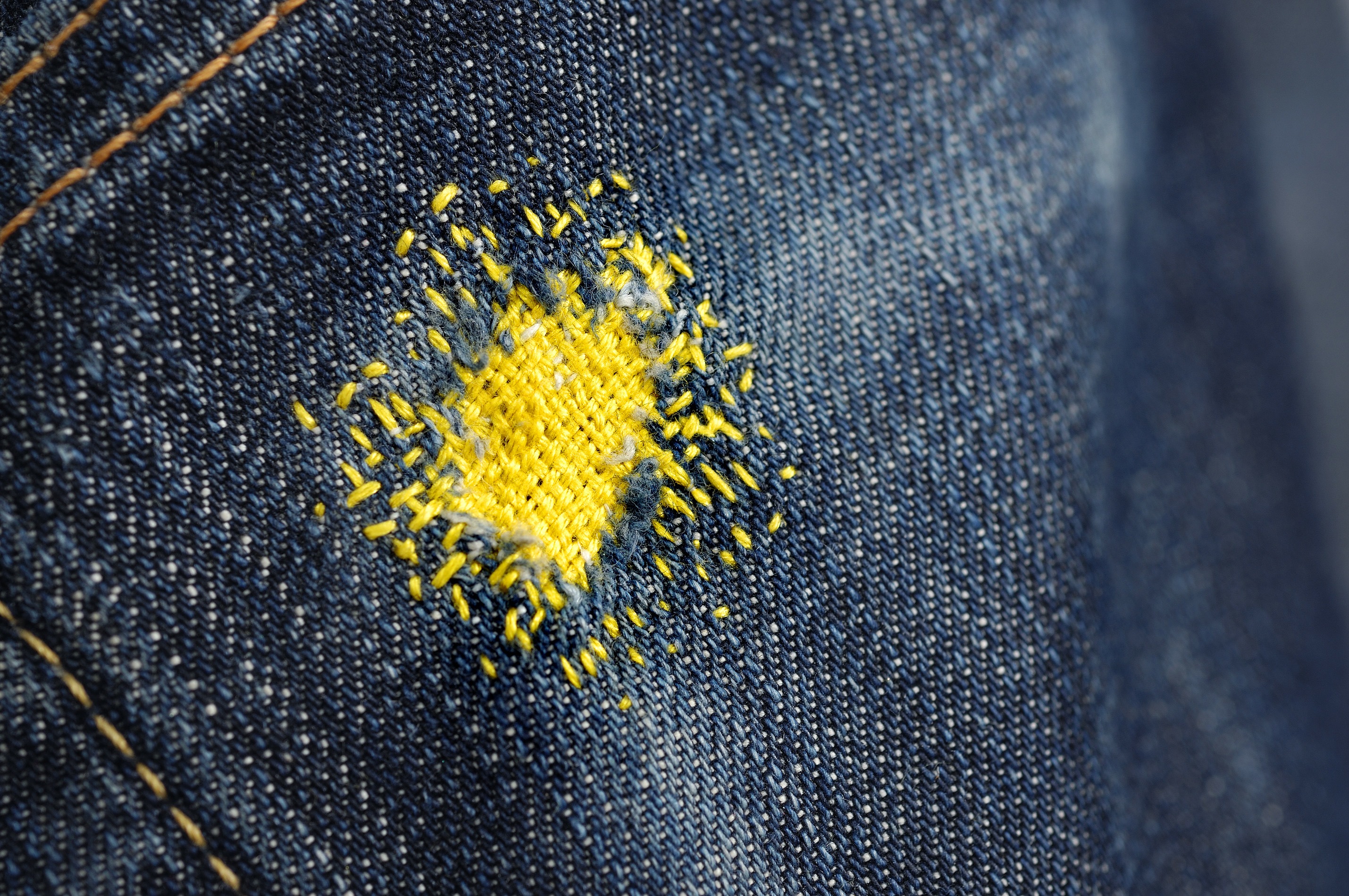 Hole from carrying wallet in pocket Celia Pym