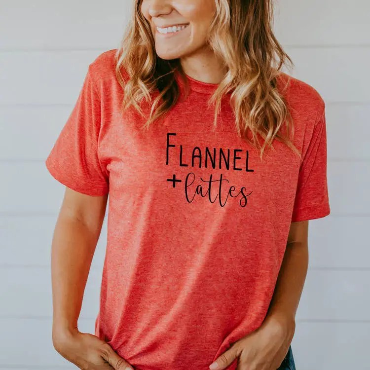 Flannel + Lattes Graphic Tee The Cellar