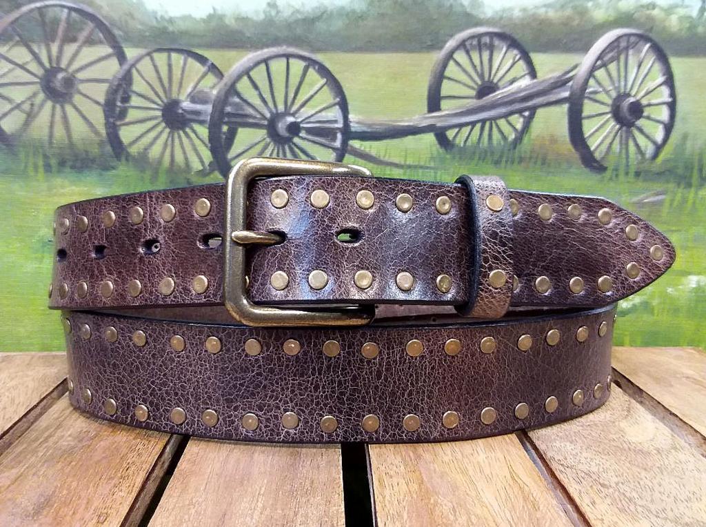 Leather Rivet Belt Cellar Leather