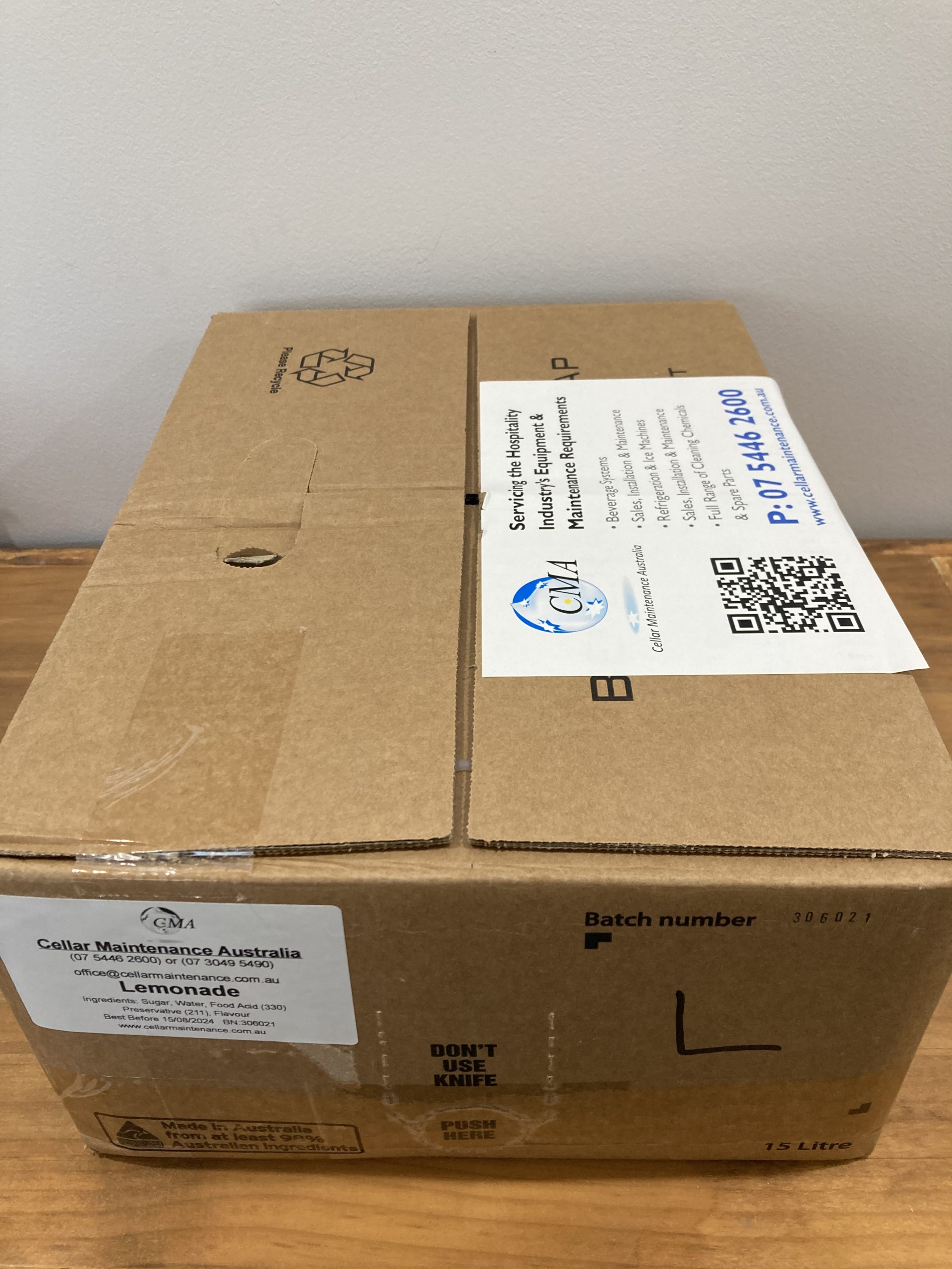 Post Mix Syrup 15L Cellar Maintenance Australia