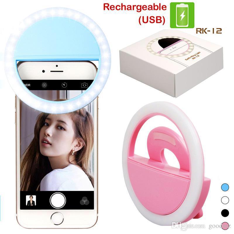Portable LED Ring Selfie Light For Smartphones, Tablets And IPhone