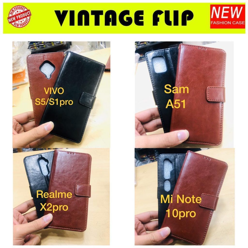 Vintage Flip Leather Cover Cell To Phone