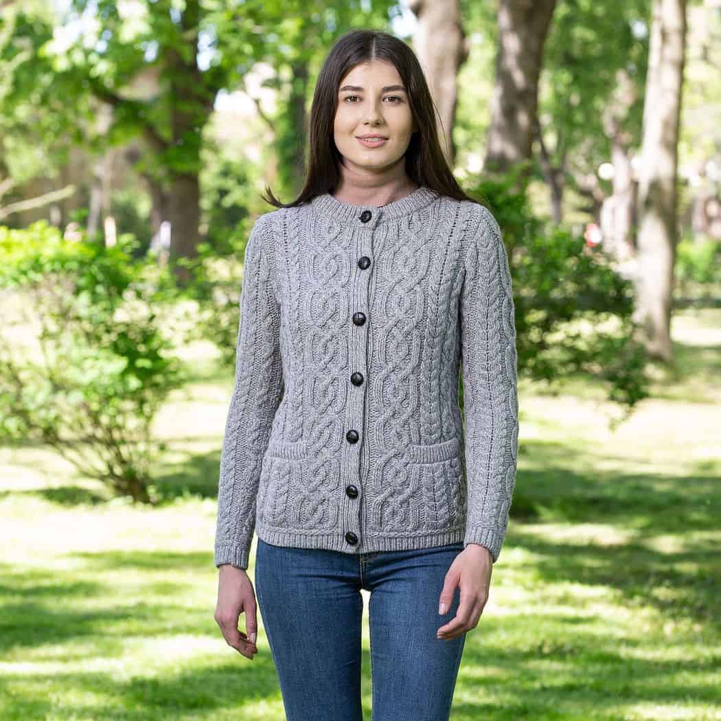 Ladies Merino Wool Cardigan Celtic Clothing Company