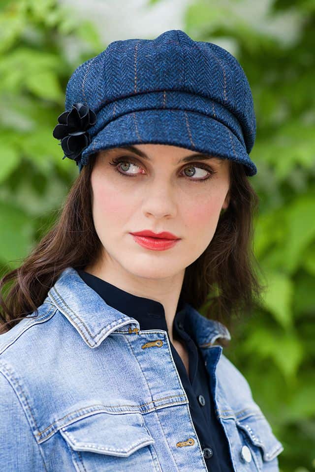 Ladies' Newsboy Hat Blue Celtic Clothing Company
