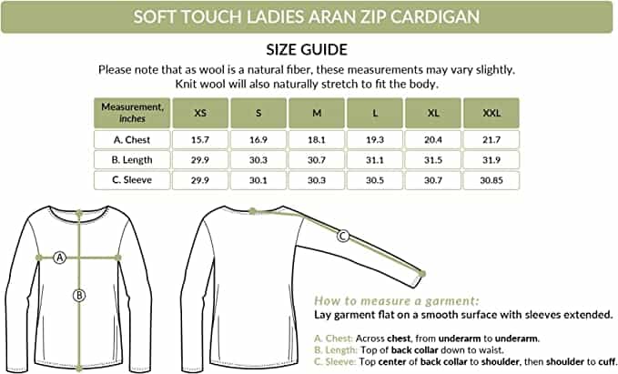 Women’s Irish Full, Double Zipper Cardigan – Merino Wool – Celtic