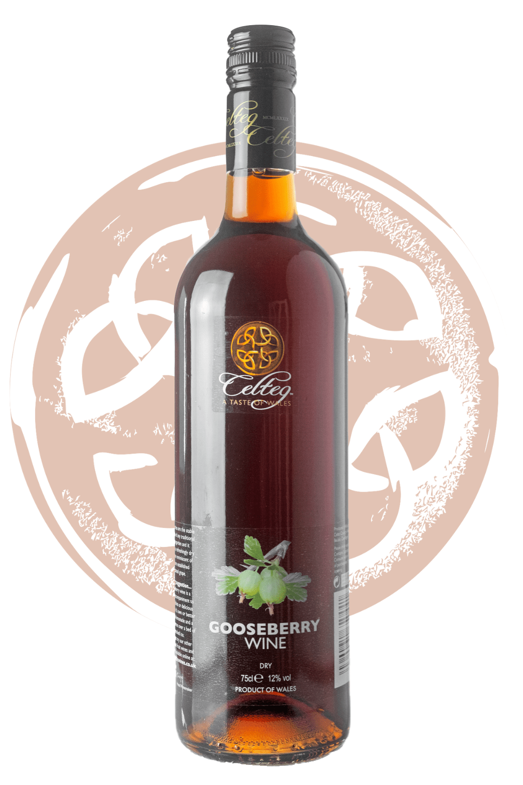 Buy Traditional Celteg Gooseberry Wine 750ml (12 ABV) Celtic