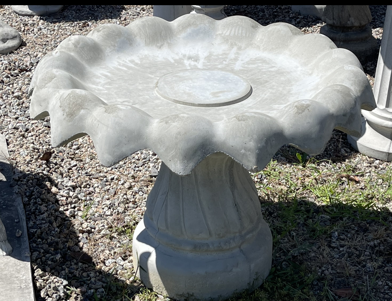 Outdoor Concrete Birdbaths Several Designs Cast Out of Quality Concrete
