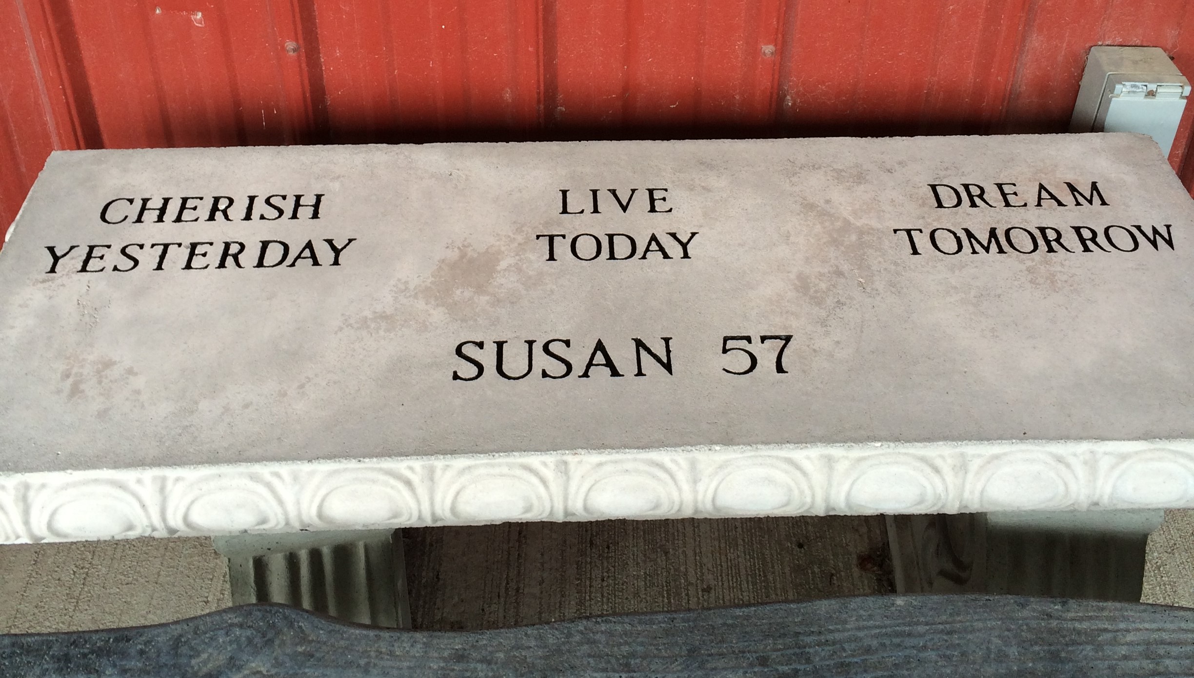 Outdoor Patio Bench Personalized Engraved Bench The Cement Barn