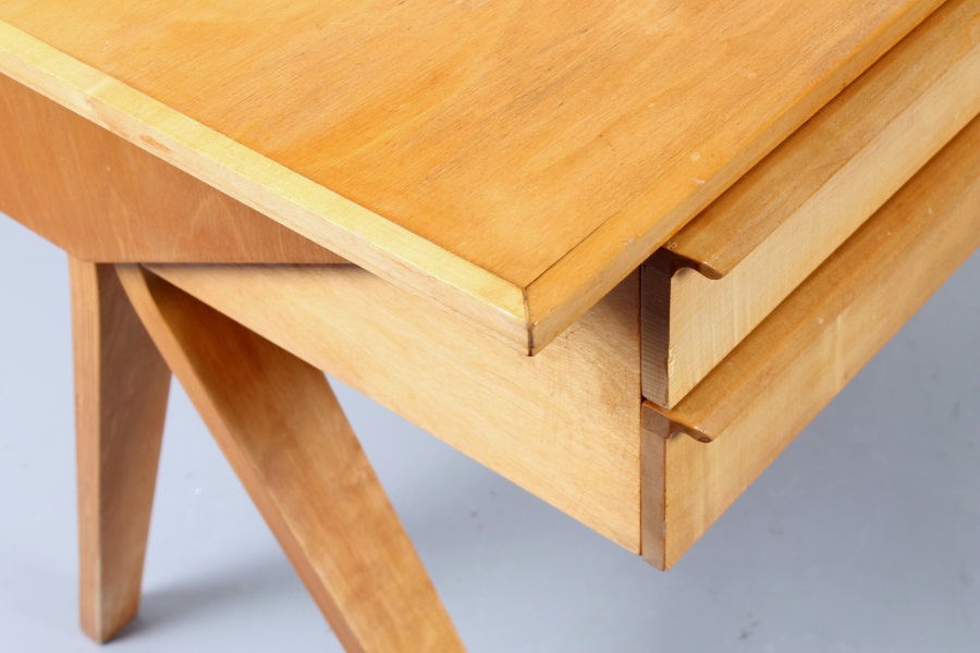 PASTOE EB02 BIRCH BERKENSERIE PLYWOOD WRITING DESK BY CEES BRAAKMAN
