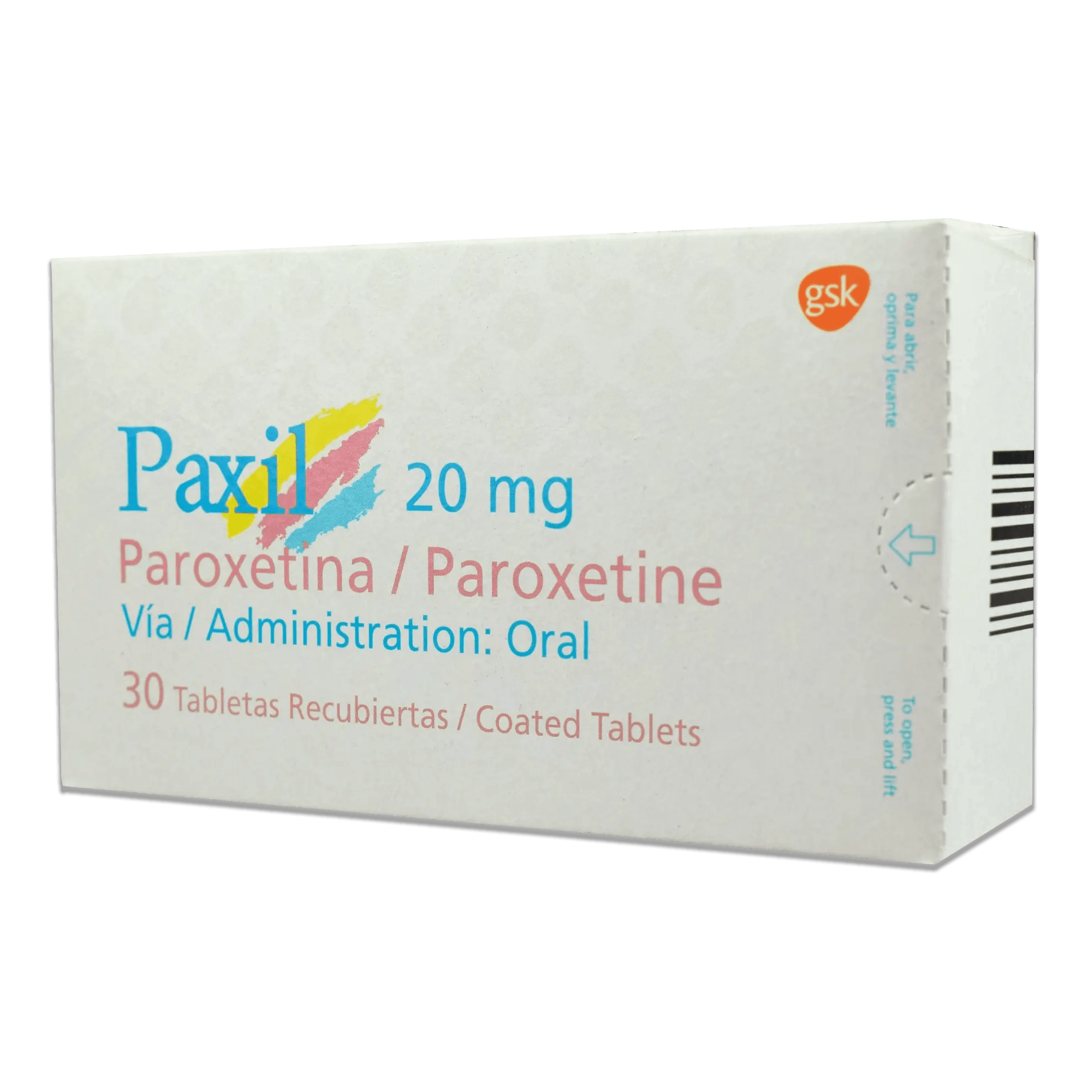 Paxil 20 Mg. 30 Tablets CENDIS