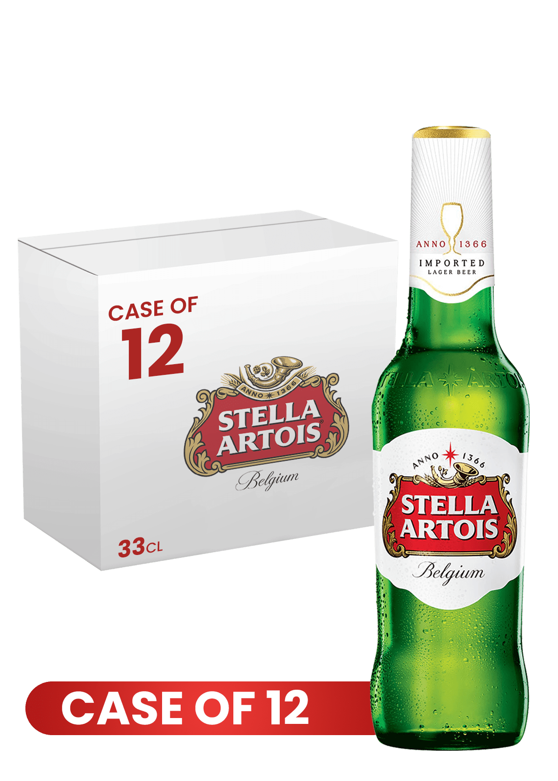 Stella Artois Beer 33cl x 12 bottles case Special Offer
